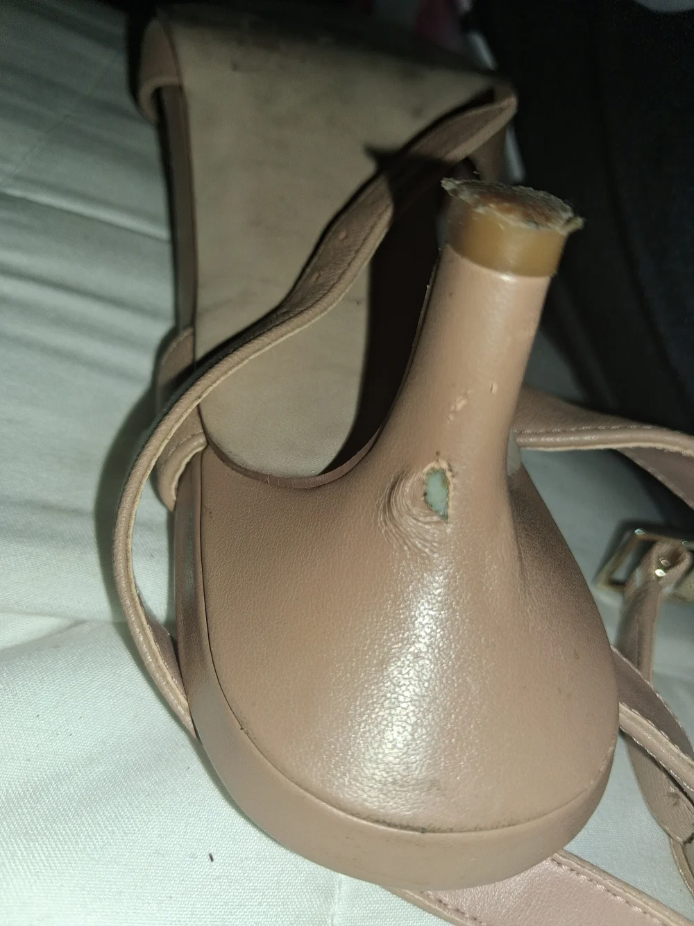 Nordstrom Beige Slingback Kitten Heel Pumps